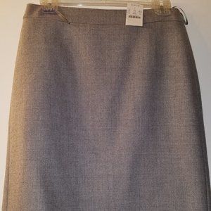 NWT J. Crew No. 2 Pencil skirt, wool, gray, P4